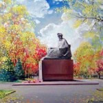 Памятник Владимиру Далю. 2003,холст,масло,50x70