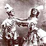 А.Павлова и В.Нижинский в сцене из спектакля 'Павильон Армиды'. 1907 г.