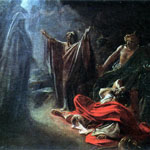 Ге Н. Н. «Аэндорская волшебница вызывает тень Самуила». Эскиз (1856)