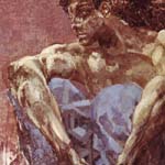 М.Врубель. 'Демон (сидящий)', холст, масло, 115х212,5, 1890, Москва, Третьяковская галлерея