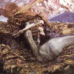 М.Врубель. 'Демон поверженный', холст, масло, 139х387, 1902, Москва, Третьяковская галерея