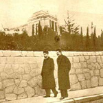 А.П. Чехов и А.М. Горький на Аутской улице в Ялте. Фотография 1900 года