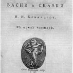 И. И. Хемницер. «Басни и сказки» Титульный лист, изд. 1799 г.