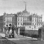 Вид Михайловского замка со стороны Летнего сада