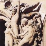 Скульптурная группа на фасаде Оперы
