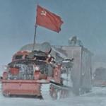 Санно-тракторный поезд в Антарктиде