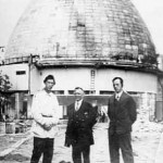 Первый директор планетария К. Н. Шистовский, архитекторы М.О.Барщ и М.И.Синявский