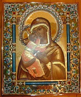 Владимирская икона Божьей Матери, главная чудотворная икона России, величайшая национальная русская святыня.